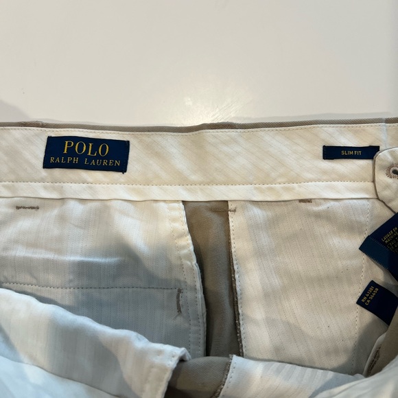 THREE mens khaki color chinos: Polo Ralph Lauren and Vineyard vines - Picture 6 of 10